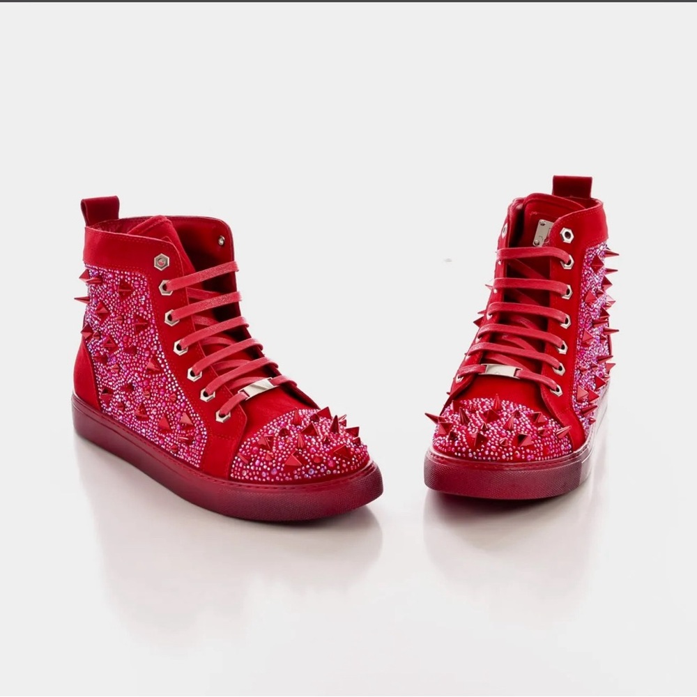 MEN’S J75 JUMP ZAMBIA-RED HIGH TOP SNEAKER